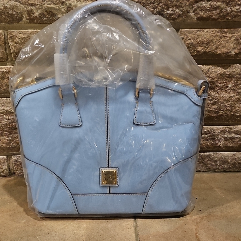 Dooney & Bourke Carribean  Blue Large Domed Satchel  Handbag